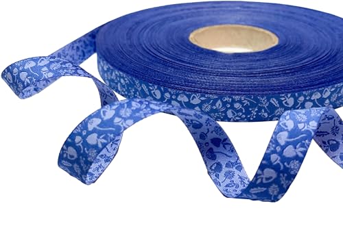 Webband Forest Mini-Sweets - 1m - 1,50 EUR/Meter - Meterware - blau - Lila Lotta Design - beidseitig verwendbar von ZauberDrum