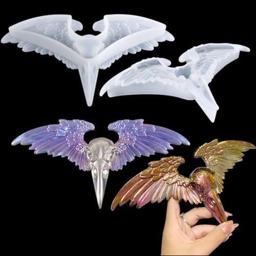 Zayookey 3D Eagle Silikonform Epoxidharz Form Große Tier Gießform Animal Resin Molds Silicone Wanddekorationen Harzform Für Wandbehang DIY Harz Handwerk Ornament Anhänger (Wing Epoxy Mold) von Zayookey