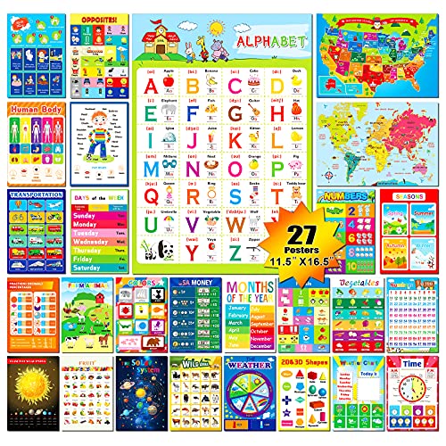 Zayvor 27 Buchstaben Zum Lernen Tier Lernposter Druck Educational Lesen Schreiben Abc Grundschule Alphabet ABC Poster Bildung Kindergarten Vorschule Oder Grundschule Wanddeko Hausdekoration von Zayvor