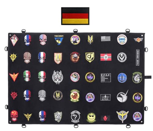 110x71 cm Aufstieg Patches Aufhänger - Patches Falten Platten- Patch Zeigt Nylon- Patches Anzeigen- Patch Mattenwand - Taktisch Militär Patch Organizer Inhaber Display Board von Zcketo