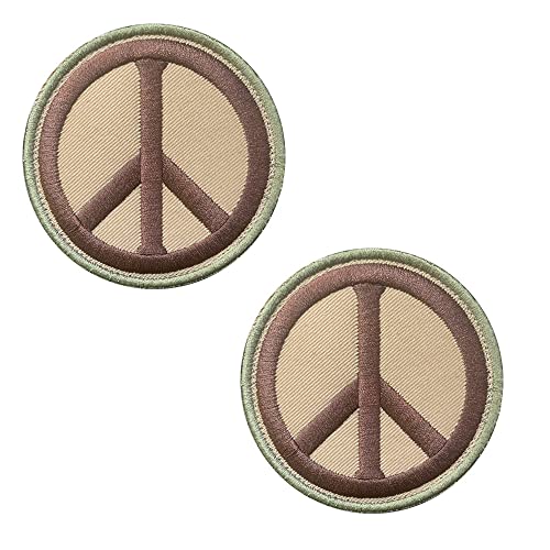 2 Set Peace Zeichen Frieden Liebe Patch Airsoft Patch Militär Patches Aufkleber Abzeichen Bänder für Airsoft Cosplay Paintball Taktische Kleidung Rucksack Uniform Weste-Peace von Zcketo