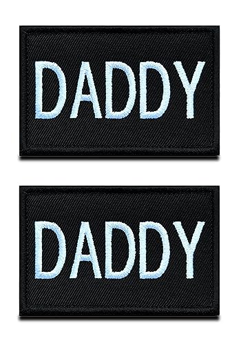 Zcketo 2 Stück Daddy Tactical Moral Patches, Familien-Patch für Vater, Klettverschluss-Flicken für Hüte, Mäntel, Kleidung, Wickeltaschen, Lunch-Taschen, Familien-Outdoor-Reisenanhänger, Papa von Zcketo