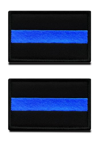 2 Stück Die Blaue Linie Polizei Unterstützt Patch Airsoft Polizei Militär Aufkleber Patch für Police CS Cosplay Paintball Taktische Kleidung Rucksack Uniform Weste Hundegeschirr von Zcketo