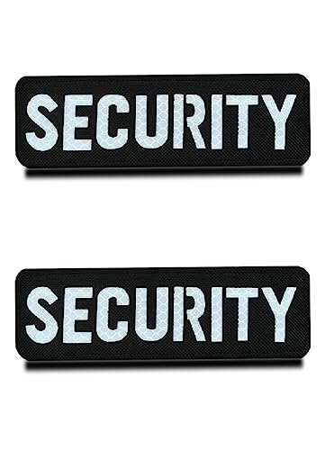 2 Stück Reflektierendes Deutschland Sicherheit "Security" Patch Infrarot IR Reflektiv Militär Security Patch Rückseite für Rucksäcke Kleidung Taschen Uniform Weste Jersey Reisen CS von Zcketo