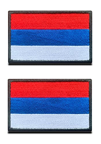 2 Stück Russland Russisch Flagge Patches, Taktische Stickerei Russland Applikation Emblem Militär Patch mit Klettverschluss für Hüte, Rucksack, Jacken, Jeans, Kleidung, Uniform, Team-Kollektion von Zcketo