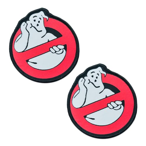 2 Stücke Taktisch Patch Kompatibel mit Ghostbusters Geist Emblem Aufnäher mit Verschluss Militär Patches für Kleidung Rucksack Uniform Weste Hundegeschirr Cosplay CS Allerheiligen Dekor von Zcketo