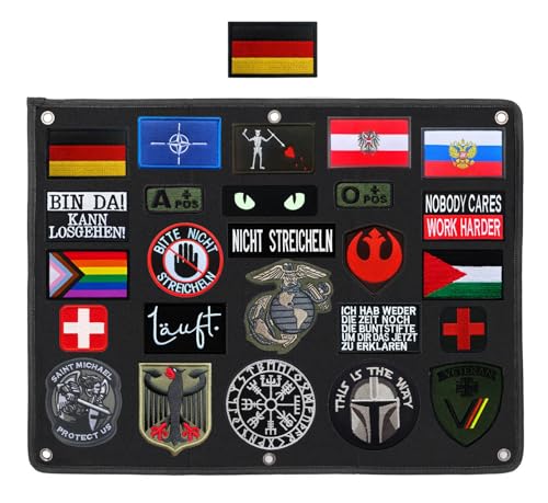 64x46 cm Patch Aufhänger - Patch Falten Platten- Patch Zeigt Wand - Patches Anzeigen- Patch Mattenwand - Taktisch Militär Patch Board Organizer Inhaber Display Sammlung Tuch von Zcketo