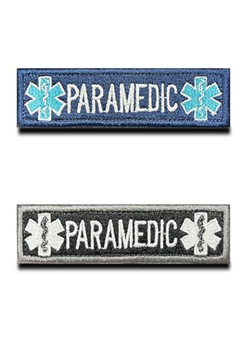 EMS EMT Sanitäter Kreuz Medizinische Flicken Taktischer Medizinischer Klettverschluss bestickter Aufnäher EMT Star of Life medizinischer Patch für Notfall-Erste-Hilfe-Set, Taschen, IFAK Tasche, 2 von Zcketo