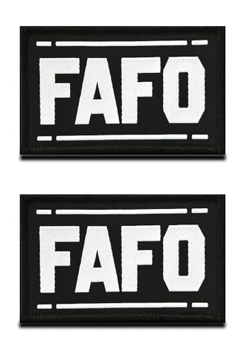 FAFO FXXK Around Find Out Patch Tactical Funny Biker Patch Hook and Loop Embroidery Emblem - DIY Patch for Backpack, Clothes, Jacket, Jeans,Bags,Caps,Dog/Animal Vest von Zcketo