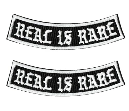 Real is Rare, 2 Stück lustiger taktischer Aufnäher, zum Aufbügeln oder Aufnähen, besticktes Biker-Emblem, Punk-Applikation für DIY-Reparatur, Kleidung, Uniformen, Jacken, Westen, Taschen, Hundewesten von Zcketo