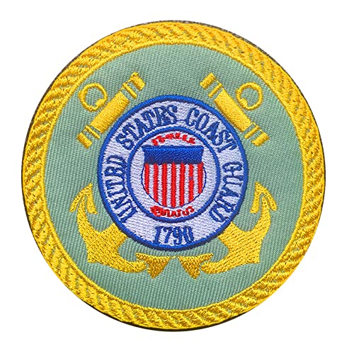 United States Coast Guard USCG Military Tactical Patch – Größe 8 cm rund – Klettverschluss auf der Rückseite – Zubehör Patch für Kleidung, Jacken, Jeans, Mützen, Uniform, Veteranenunterstützung von Zcketo