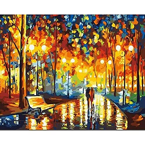 Zdklfm69 Malen nach Zahlen Ölgemälde nach Zahlen Abstrakte Landschaft Acrylfarbe für Ölgemälde auf Leinwand Landschaft Home Deco Art Geschenke 40x50cm von Zdklfm69