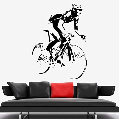 Zdklfm69 WandSticker Wandtattoos Radfahrer Fahrrad Rennrad Racing Sport Vinyl Aufkleber Interior Home Schlafzimmer Dekor Wandbild 116x84cm von Zdklfm69