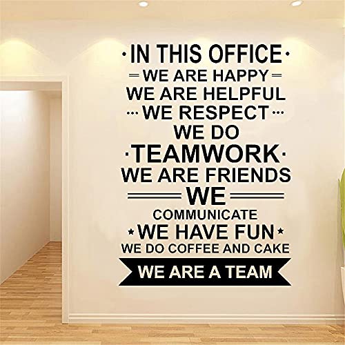 Zdklfm69 WandSticker Wandtattoos Wir sind Team Büro Poster Zitat Arbeit Inspirierende Teamarbeit Motivations Büro Dekor Vinyl Aufkleber Team 76x106cm von Zdklfm69