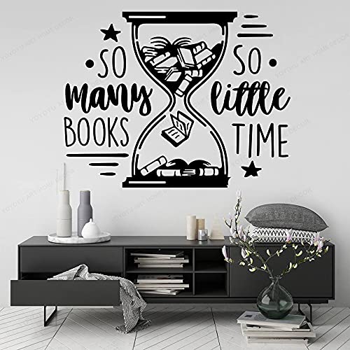 Zdklfm69 WandSticker Wandtattoos so viele Bücher so wenig Zeit Motivation Reading Room Library Vinyl Buchladen Dekoration 57x73cm von Zdklfm69