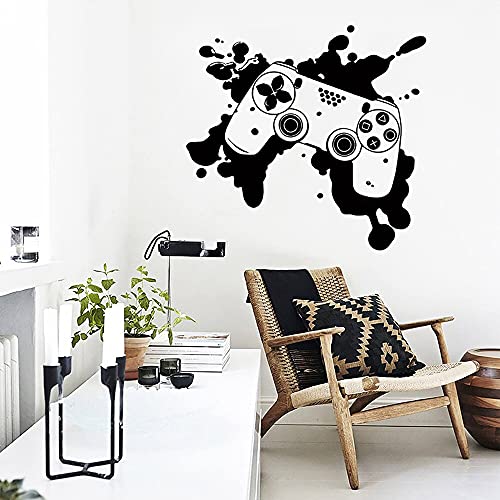 Zdklfm69 Wandtattoo Wandaufkleber Wandsticker Gaming Controller Gamer Vinyl Aufkleber Joysticks Videospiel für Game Room Boys Teens Room Decor 84x90cm von Zdklfm69