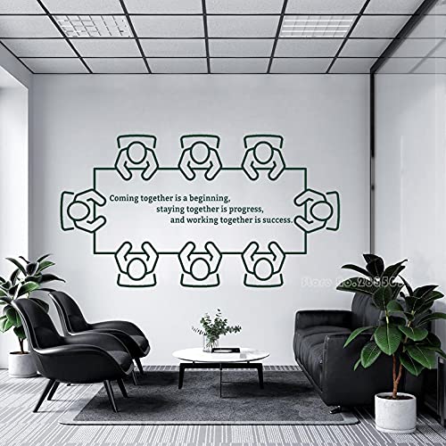 Zdklfm69 Wandtattoos Wandaufkleber Besprechungsraum Vinyl Büro Inspirierende Zitate Teamwork Art Dekoration Aufkleber Poster 138x76cm von Zdklfm69