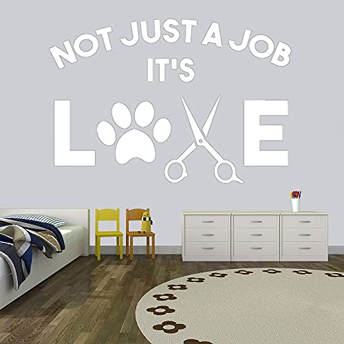 Zdklfm69 Wandtattoos Wandaufkleber Hundefriseur Vinyl Haustiere Tiere Hunde Aufkleber Abnehmbare Wandbild Welpen Pet Shop Decor 57x82cm von Zdklfm69