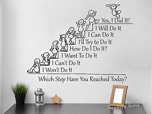 Zdklfm69 Wandtattoos Wandaufkleber Motivation Zitat Teambuilding Zitate Schulklasse Zimmer Büro 76x56cm von Zdklfm69