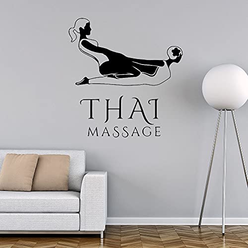 Zdklfm69 Wandtattoos Wandaufkleber Thai Massage Spa Salon Vinyl Wall Art Decal für Massage Shop Schlafzimmer Wall Art Decal Mural 76x79cm von Zdklfm69