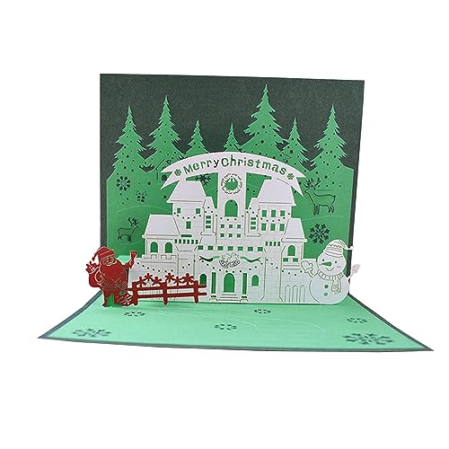 Zdprkqzvz Exquisite Grußkarte für den Winter, Urlaub, Neujahr, Festival, Weihnachten, Cartoon, dreidimensionale Postkarte, Partyzubehör von Zdprkqzvz