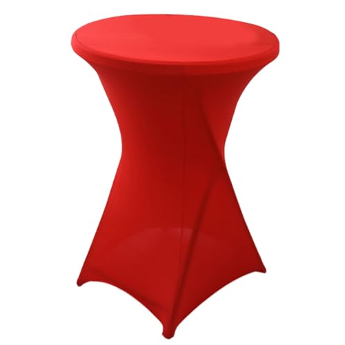 Zdprkqzvz Runde Stretch-Tischdecke, Cocktail-Spandex-Tischdecke, Hotel, Hochzeit, Party, Tisch, 60 cm Durchmesser von Zdprkqzvz