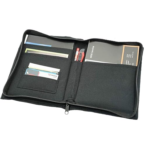 ZeYou Fahrzeugmappe Dokumentenmappe A5, Mappe A5 mit Mehreren Fächern, Bordmappe Auto Handschuhfach Organizer Auto, Tragbarer Manuelle Tasche für Karte Registrierung Autozubehör 24 x 17,5 cm von ZeYou