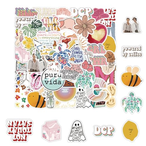 Zeaicos 100 Stück Sticker Mädchen Set, Wasserfeste Aufklebe, Asthetische Für Sticker Laptop, Sammelalbum, Gitarre, Tasse, Wasserflasche, Mobiltelefon Usw von Zeaicos