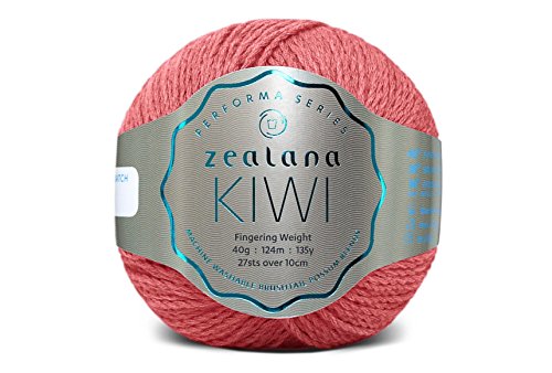 Zealana Kiwi Fingering Weight Roccoco Garn, Wolle, rot, 10 x 13 x 8 cm, 124 von Zealana