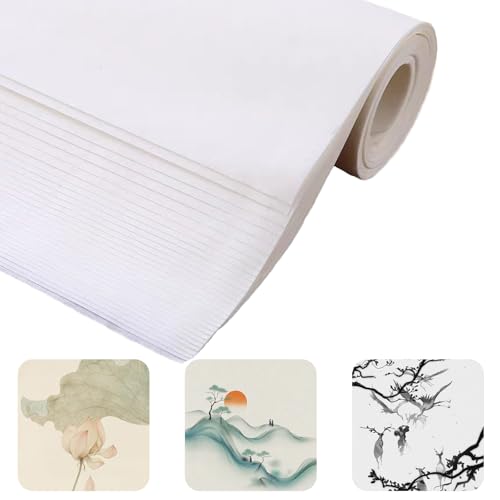 120 Chinese Sumi Paper, 38 * 27CM, Xuan Paper, Art Craft Painting Paper, Gekochtes Reispapier, Drawing Paper Roll for Toddlers, Children, Students von Zeaying