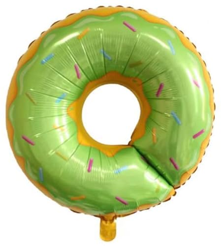 Folienballon Donut, Grün, 69 cm von Zebra Balloons