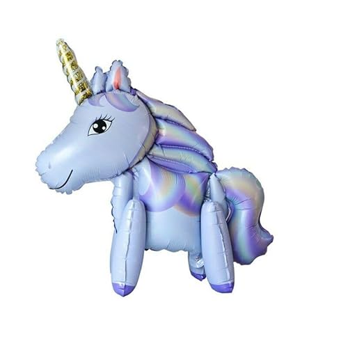 Folienballon Einhorn stehend Lila 55cm von Zebra Balloons