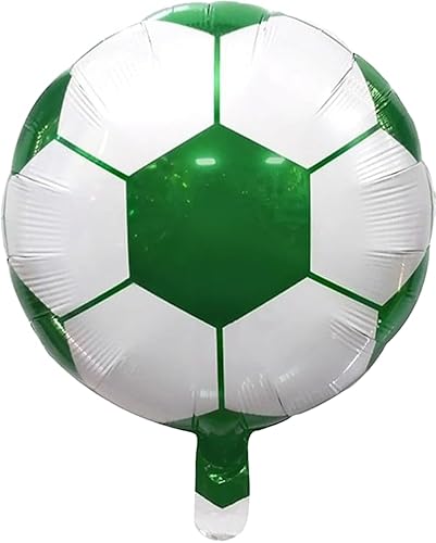 Grüner Fußball-Folienballon, 33 cm Grüner Fußball-Folienballon, 33 cm von Zebra Balloons