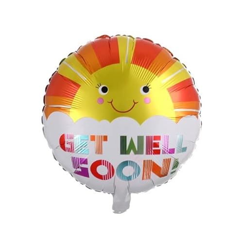 Sun Get Well Soon Folienballon, 45 cm, 2 Stück von Zebra Balloons