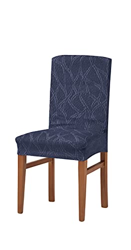 Estoralis | ALEXIA | Stuhlbezug im modernen Design | Elastischer Jacquardstoff | Blau | Für Stuhl mit Rückenlehne Größe 45x45 cm. 50 cm hohe Rückenlehne | Stuhlschutz | Anpassbar an alle Stuhltypen Estoralis | ALEXIA | Stuhlbezug im modernen Design | Elastischer Jacquardstoff | Blau | Für Stuhl mit Rückenlehne Größe 45x45 cm. 50 cm hohe Rückenlehne | Stuhlschutz | Anpassbar an alle Stuhltypen von Zebra Textil