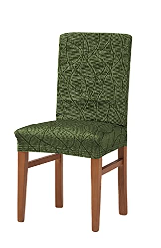 Estoralis | ALEXIA | Stuhlbezug im modernen Design | Elastischer Jacquardstoff | Grün | Für Stuhl mit Rückenlehne Größe 45x45 cm. 50 cm hohe Rückenlehne | Stuhlschutz | Anpassbar an alle Stuhltypen Estoralis | ALEXIA | Stuhlbezug im modernen Design | Elastischer Jacquardstoff | Grün | Für Stuhl mit Rückenlehne Größe 45x45 cm. 50 cm hohe Rückenlehne | Stuhlschutz | Anpassbar an alle Stuhltypen von Zebra Textil