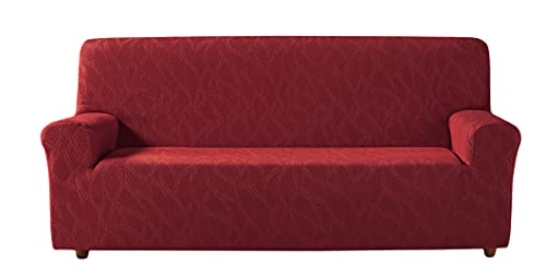 Zebra Textil Estoralis | Alexia | Sofabezug im modernen Design | Elastischer Jacquardstoff | Rot | Für 2-Sitzer-Sofa von 120 bis 170 cm. | Sofaschutz | Anpassbar an alle Arten von Sesseln von Zebra Textil