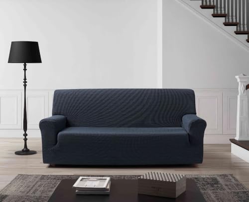 Zebra Textil Estoralis | Vega Sofabezug im modernen Design | Elastischer Jacquardstoff | Blau | Für 3-Sitzer-Sofa von 170 bis 220 cm. | Sofaschutz | Anpassbar an alle Arten von Sesseln Zebra Textil Estoralis | Vega Sofabezug im modernen Design | Elastischer Jacquardstoff | Blau | Für 3-Sitzer-Sofa von 170 bis 220 cm. | Sofaschutz | Anpassbar an alle Arten von Sesseln von Zebra Textil