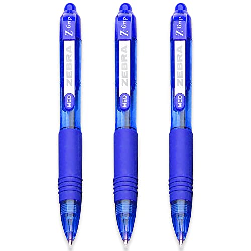 Zebra Z-Grip Smooth Mini-Kugelschreiber, 1,0 mm, Blau, 3 Stück von Zebra Pen