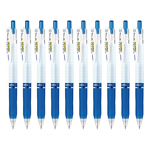 Zebra B-JJ77-BK Sarasa Mark On Gel-Kugelschreiber, 0,5, 10 Stück (Blau, 10 Stück) von Zebra