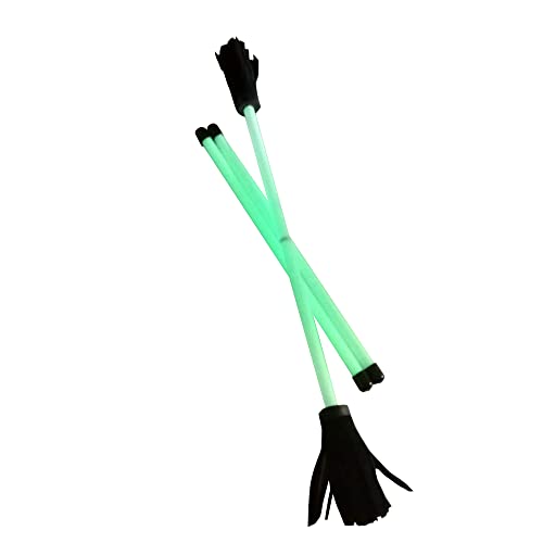 Z-Stix Professionelle Jonglierblumenstäbe - Teufelsstöcke und 2 Handstäbe, Anfängerfreundlich - Neon-Serie (Kid Stix (38,1 cm HS 45,7 cm Stick), Glühen) von Zeekio