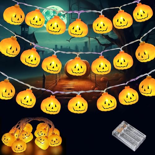 3M 20LED Halloween Kürbis Deko Lichterkette,Halloween Deko Lichterkette,Kürbis Lampio,Halloween LED Lichterkette,Halloween Kürbis Lichtkette,Halloween Lichterkette Kürbis(E-3M20L) von ZeiLaBang Kakadi