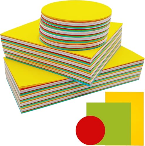 600 Stück Moderationskarten Set,Moderationskarten Set Rund,Moderationskarten Oval,Rechteck Oval Rund Bunte Karten,Karten für Weihnachten Basteln Büro Schule Präsentation und Moderation von ZeiLaBang Kakadi