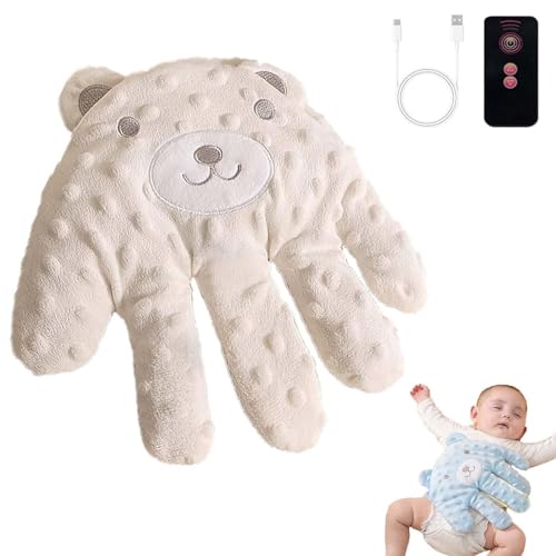 ZeiLaBang Kakadi Baby Soothing Palm Hand,Elektrisches Baby Soothing Hand Pillow,Baby Einschlafhilfe Handkissen Aufladbar,Baby Startle Prevention Hand Glove,Klopfende Hand für Den Schlaf Von Babys von ZeiLaBang Kakadi