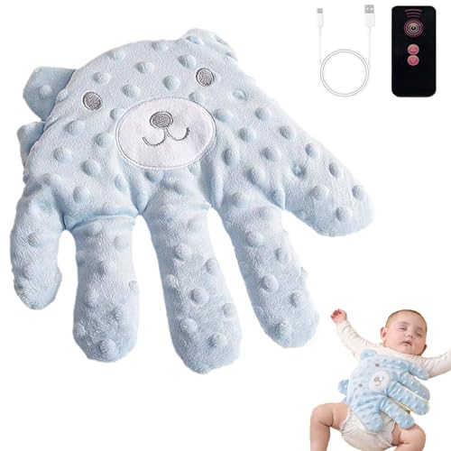 ZeiLaBang Kakadi Baby Soothing Palm Hand,Elektrisches Baby Soothing Hand Pillow,Einschlafhilfe Handkissen Aufladbar,Babys Beruhigen Die Handfläche,Klopfende Hand für Den Schlaf Von von ZeiLaBang Kakadi