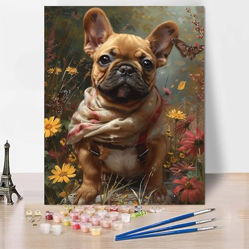 Malen Nach Zahlen Erwachsene Tier Malen Nach Zahlen, Paint by Numbers Hund Painting by Numbers Bastelset Erwachsene mit 3 Pinseln und Acrylfarbe für Zimmer Deko, Geschenke 30 X 40 CM -zp253286ZM2 Malen Nach Zahlen Erwachsene Tier Malen Nach Zahlen, Paint by Numbers Hund Painting by Numbers Bastelset Erwachsene mit 3 Pinseln und Acrylfarbe für Zimmer Deko, Geschenke 30 X 40 CM -zp253286ZM2 von Zeipopge