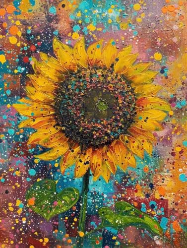 Zeipopge 5D Bunt Diamond Painting Groß xxl 80 * 110cm, Diamont Painting Bilder Sonnenblume Diamond-Painting Basteln Erwachsene, DIY Mosaikherstellung Rhinestone Painting für Wand Décor, Geschenk 5-F von Zeipopge