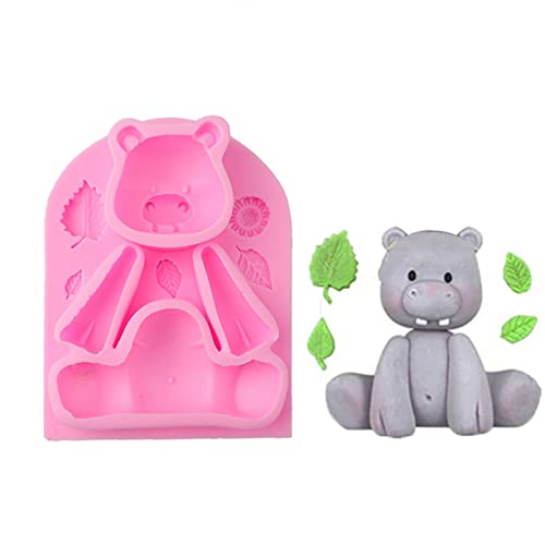 Cartoon Silikonform Kaninchen Elefant Fondant Formen Schokolade Kuchen Dekoration Epoxidharz Formen Backen Seifenform von Zeiwohndc