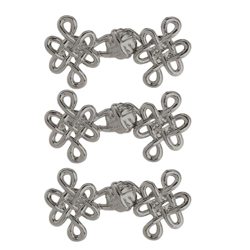 Chinesischer Knoten-Taillenspanner aus Metall, dekoratives Zubehör, beschichtet, nicht genäht, abnehmbar, für Damen und Mädchen, 3/6 Sets von Zeiwohndc