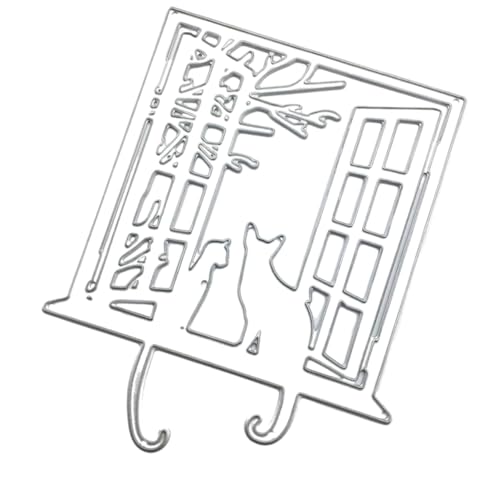 Fensterkatzen Gestanzt Kohlenstoffstahl Stanzformen Scrapbooking Gestanzte Metallschablonen Für Die Kartenherstellung Scrapbooking Verpackungen von Zeiwohndc